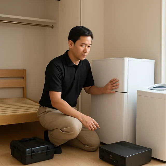 さいたま市中央区でベッドフレーム・冷蔵庫・アンプを確認する出張買取＋不用品回収の事例イメージ