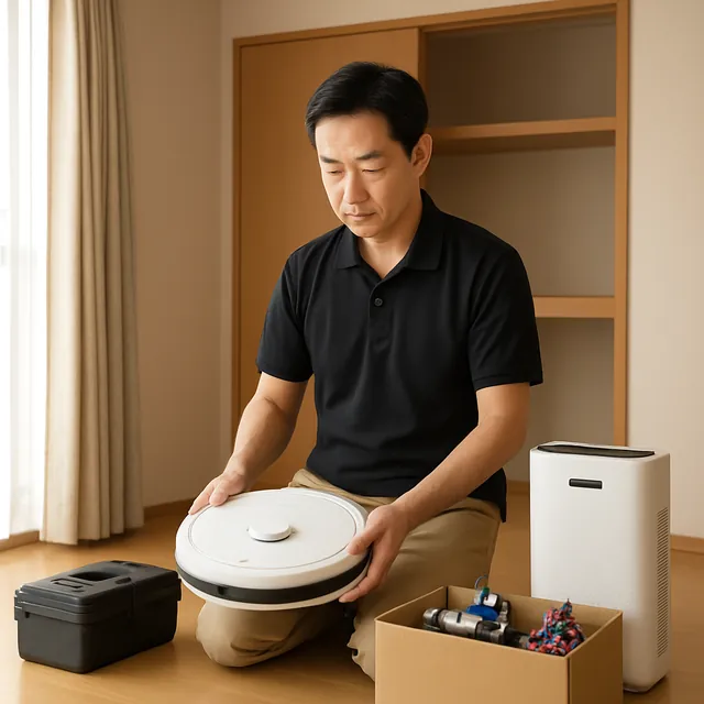 さいたま市北区でロボット掃除機・空気清浄機・ホビー用品を確認する出張買取＋遺品整理の事例イメージ