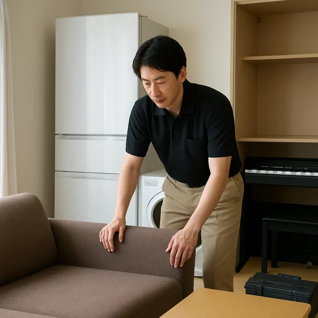 さいたま市北区で冷蔵庫・ドラム式洗濯機・電子ピアノを確認する出張買取＋引越しの事例イメージ