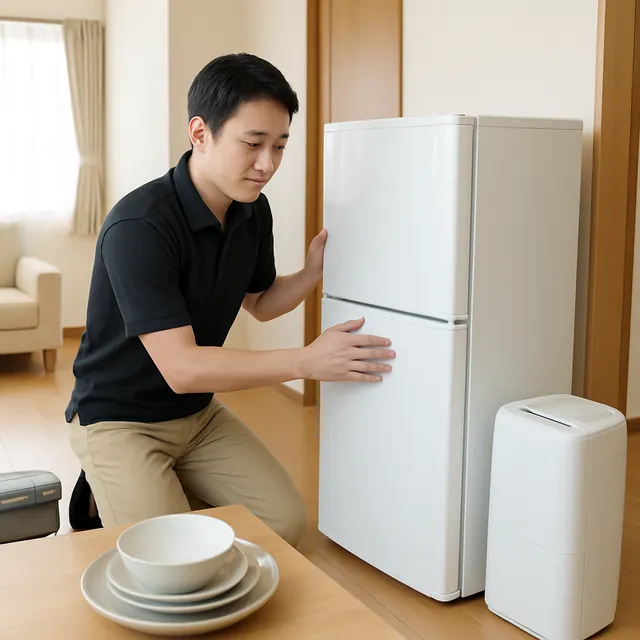 さいたま市南区で冷蔵庫・除湿機・食器セットを確認する出張買取の事例イメージ