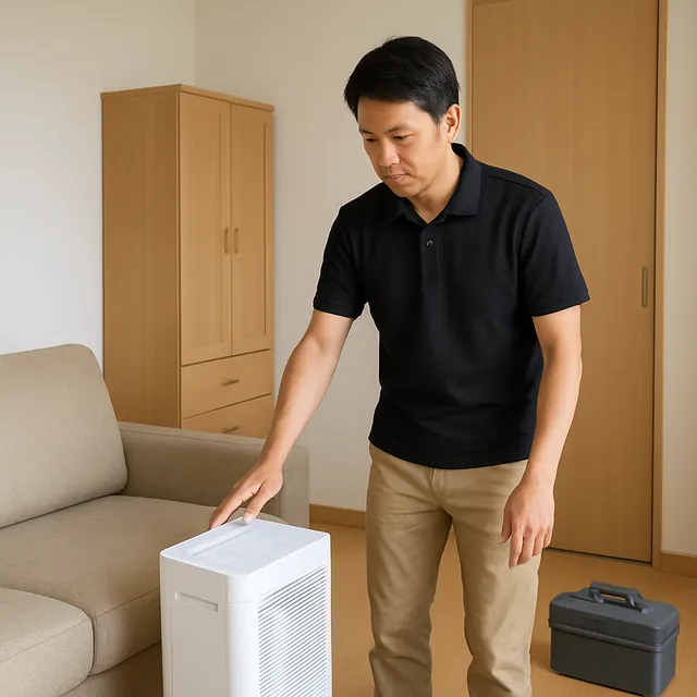 さいたま市南区でカウチソファ・洋服タンス・空気清浄機を確認する出張買取＋遺品整理の事例イメージ