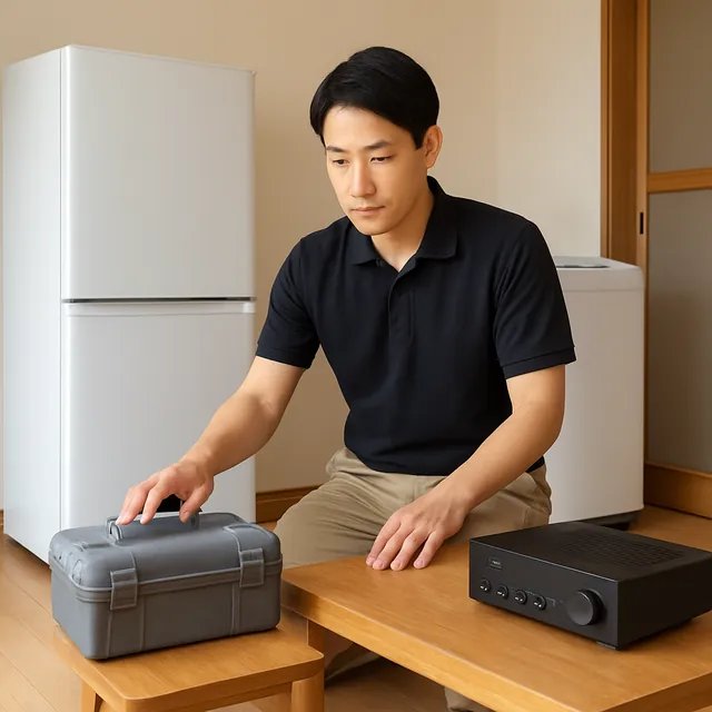 さいたま市見沼区でローテーブル・アンプ・電動工具を確認する出張買取＋家片付けの事例イメージ