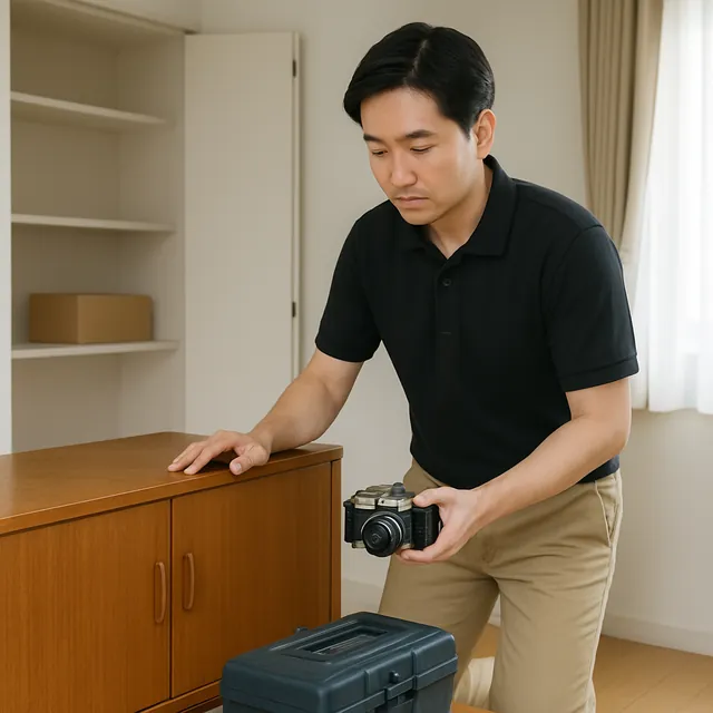 さいたま市見沼区でサイドボード・工具箱・カメラを確認する出張買取＋家片付けの事例イメージ