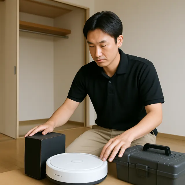 さいたま市見沼区でロボット掃除機・スピーカー・電動工具を確認する出張買取＋不用品回収の事例イメージ