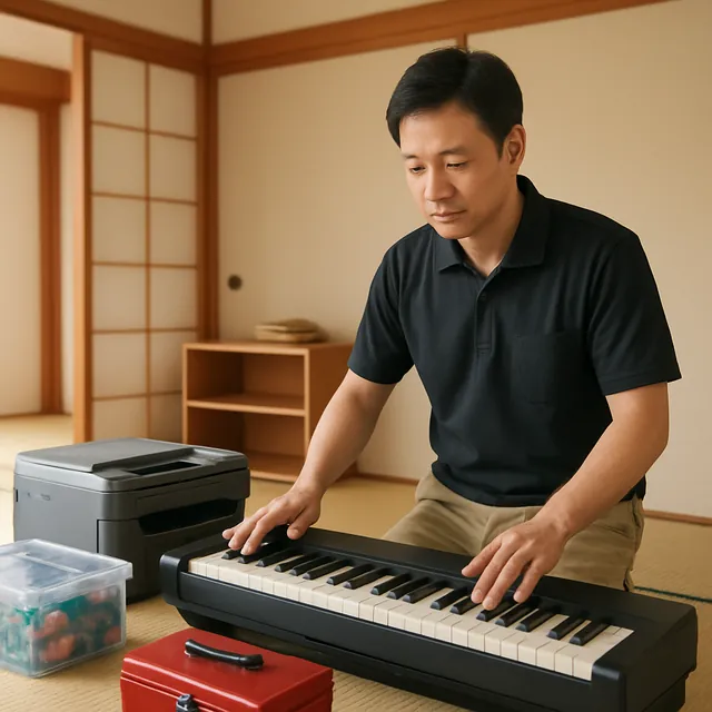さいたま市大宮区で電子ピアノ・プリンター・ホビー用品を確認する出張買取＋遺品整理の事例イメージ