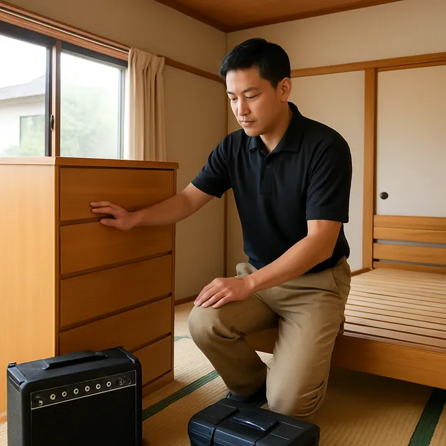 さいたま市大宮区で洋服タンス・ベッドフレーム・アンプを確認する出張買取＋引越しの事例イメージ