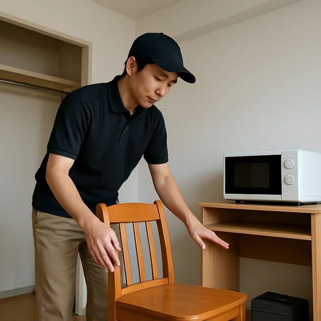 さいたま市大宮区でダイニングチェア・学習机・電子レンジを確認する出張買取＋引越しの事例イメージ