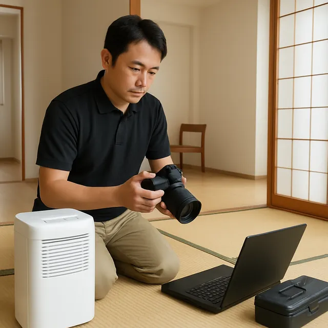 さいたま市桜区で除湿機・パソコン・カメラを確認する出張買取の事例イメージ