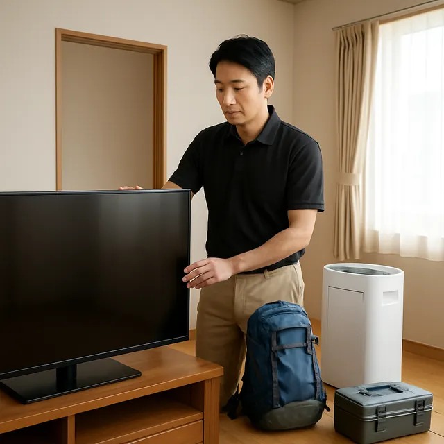さいたま市桜区で有機ELテレビ・空気清浄機・アウトドア用品を確認する出張買取の事例イメージ