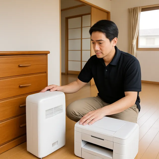 さいたま市桜区で洋服タンス・除湿機・プリンターを確認する出張買取＋引越しの事例イメージ