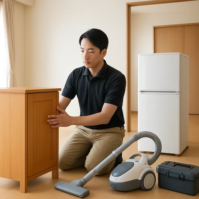 さいたま市浦和区でキャビネット・冷蔵庫・掃除機を確認する出張買取＋遺品整理の事例イメージ