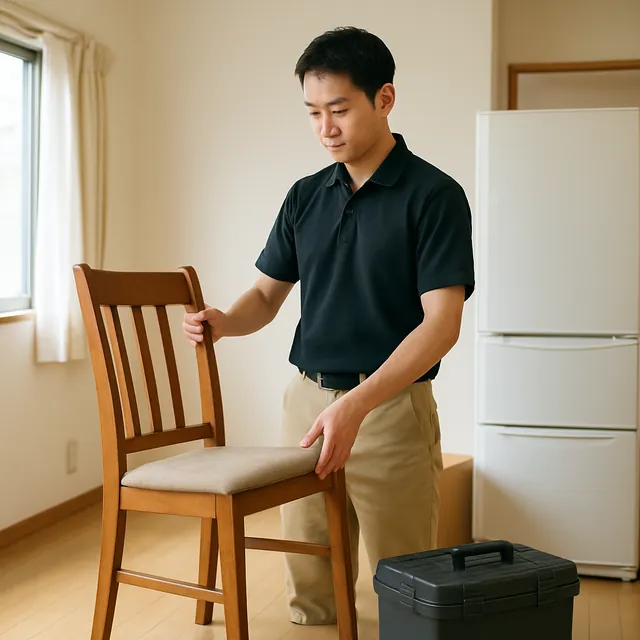 さいたま市浦和区でダイニングチェア・冷蔵庫・電動工具を確認する出張買取＋引越しの事例イメージ