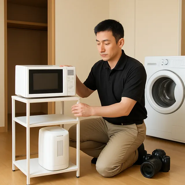 さいたま市浦和区でレンジ台・除湿機・カメラを確認する出張買取＋不用品回収の事例イメージ