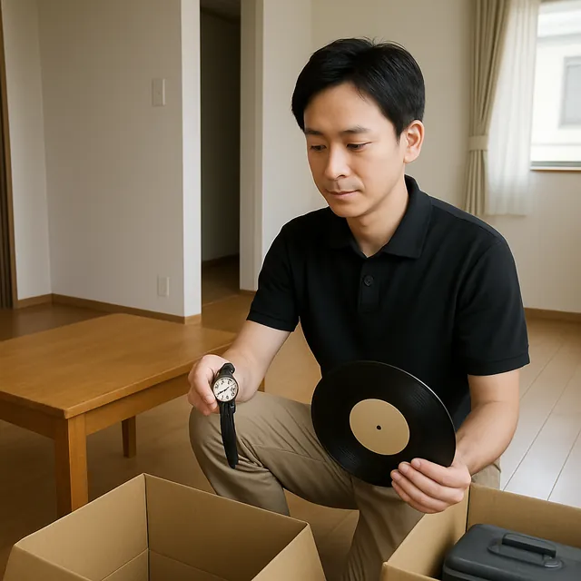佐倉市でダイニングテーブル・腕時計・レコードを確認する出張買取＋引越しの事例イメージ