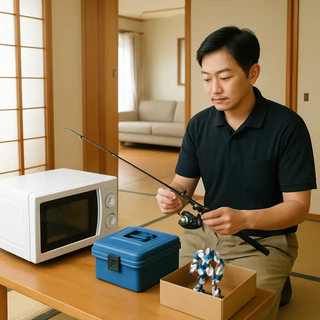 世田谷区でオーブンレンジ・釣具・ホビー用品を確認する出張買取の事例イメージ