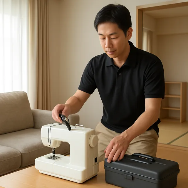 世田谷区でミシン・腕時計・電動工具を確認する出張買取＋不用品回収の事例イメージ