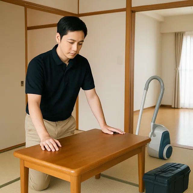 渋谷区でダイニングテーブル・掃除機・電動工具を確認する出張買取＋家片付けの事例イメージ