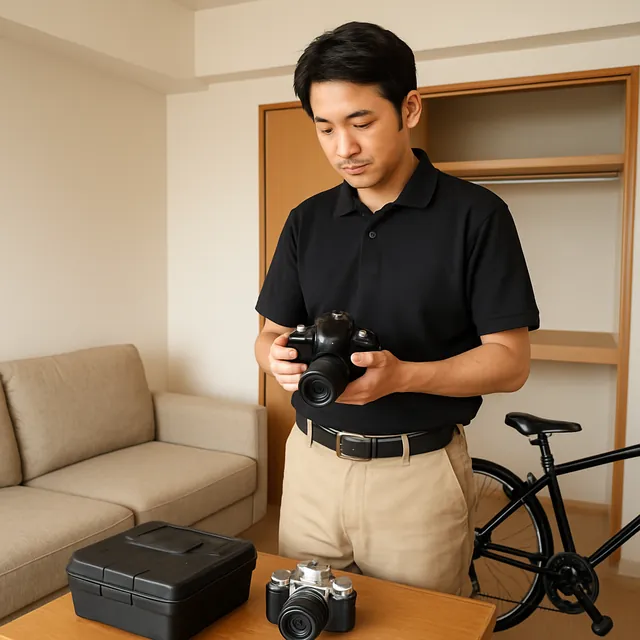 渋谷区で電動工具・カメラ・自転車を確認する出張買取＋遺品整理の事例イメージ