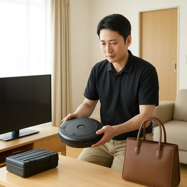 志木市でロボット掃除機・モニター・ブランドバッグを確認する出張買取＋引越しの事例イメージ