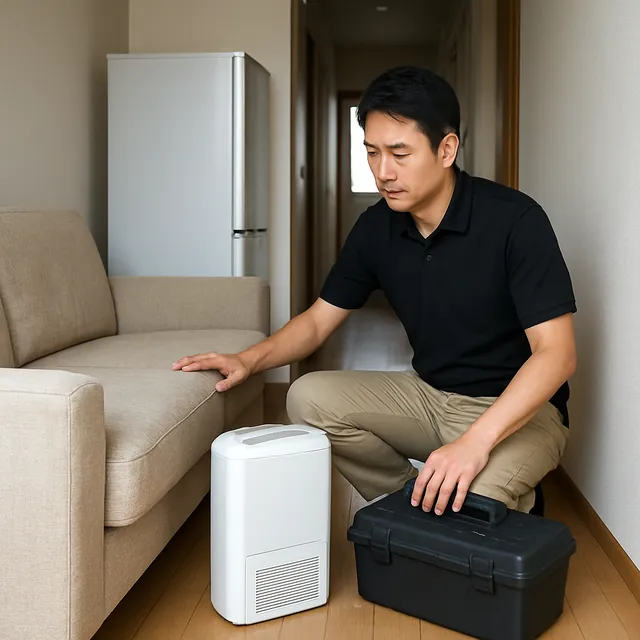 墨田区で3人掛けソファ・除湿機・電動工具を確認する出張買取＋引越しの事例イメージ