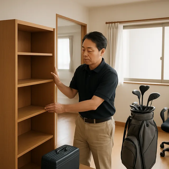 墨田区で本棚・オフィスチェア・ゴルフ用品を確認する出張買取＋不用品回収の事例イメージ