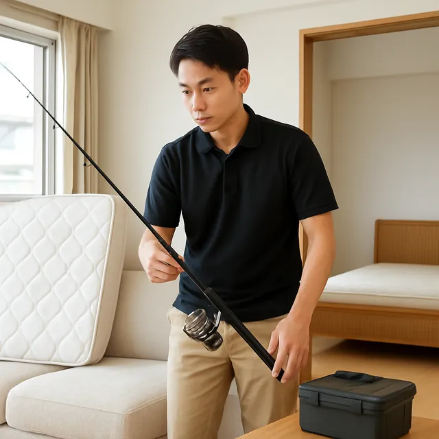 戸田市でカウチソファ・マットレス・釣具を確認する出張買取＋遺品整理の事例イメージ