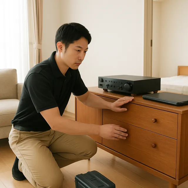 所沢市でサイドボード・アンプ・パソコンを確認する出張買取の事例イメージ