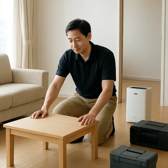 豊島区でローテーブル・空気清浄機・プリンターを確認する出張買取＋不用品回収の事例イメージ