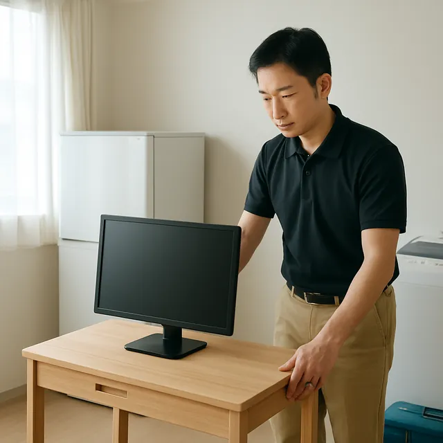 浦安市で学習机・モニター・食器セットを確認する出張買取＋遺品整理の事例イメージ
