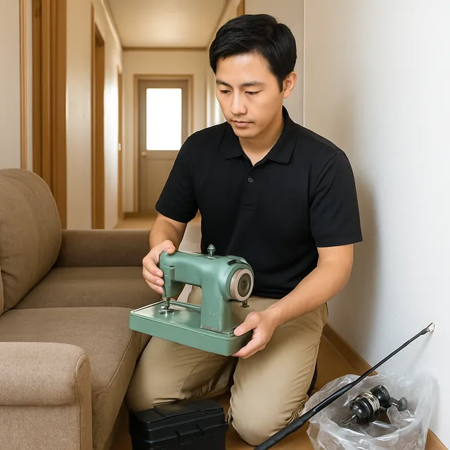 和光市でカウチソファ・ミシン・釣具を確認する出張買取の事例イメージ