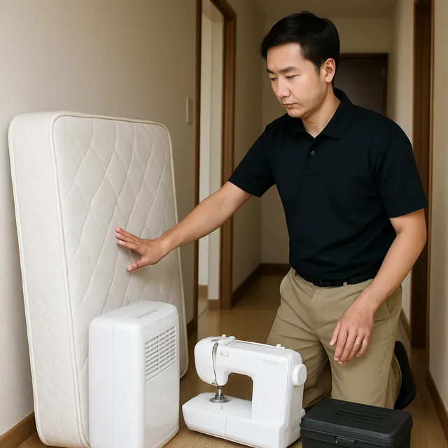 蕨市でマットレス・除湿機・ミシンを確認する出張買取＋家片付けの事例イメージ
