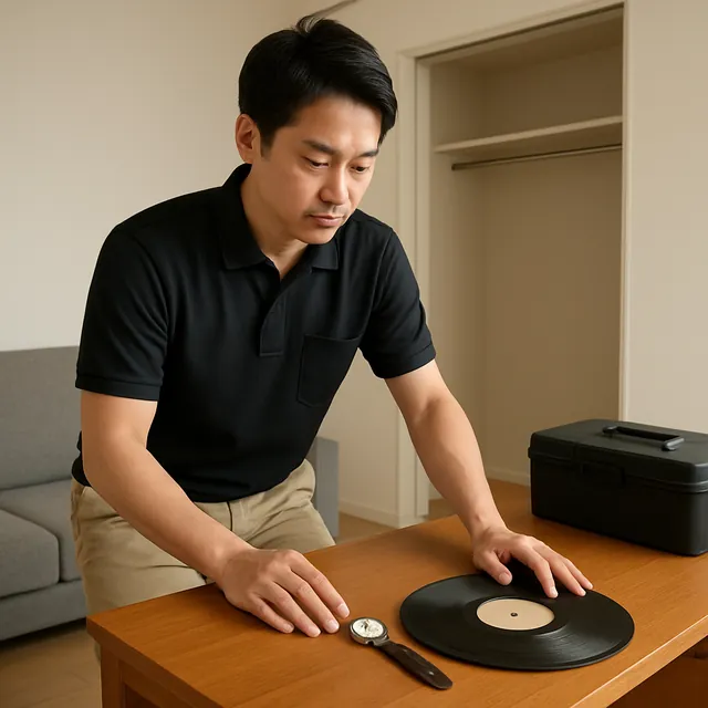八千代市でデスク・腕時計・レコードを確認する出張買取＋遺品整理の事例イメージ
