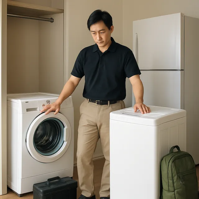 大和市でドラム式洗濯機・縦型洗濯機・アウトドア用品を確認する出張買取＋不用品回収の事例イメージ