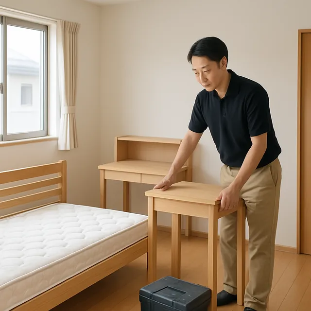 三芳町で学習机・チェスト・マットレスを確認する出張買取＋不用品回収の事例イメージ