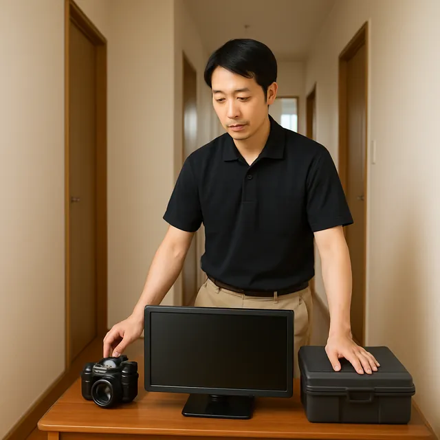 坂戸市でカメラ・パソコン・モニターを確認する出張買取の事例イメージ