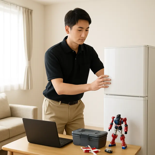 吉川市で冷蔵庫・パソコン・ホビー用品を確認する出張買取＋引越しの事例イメージ