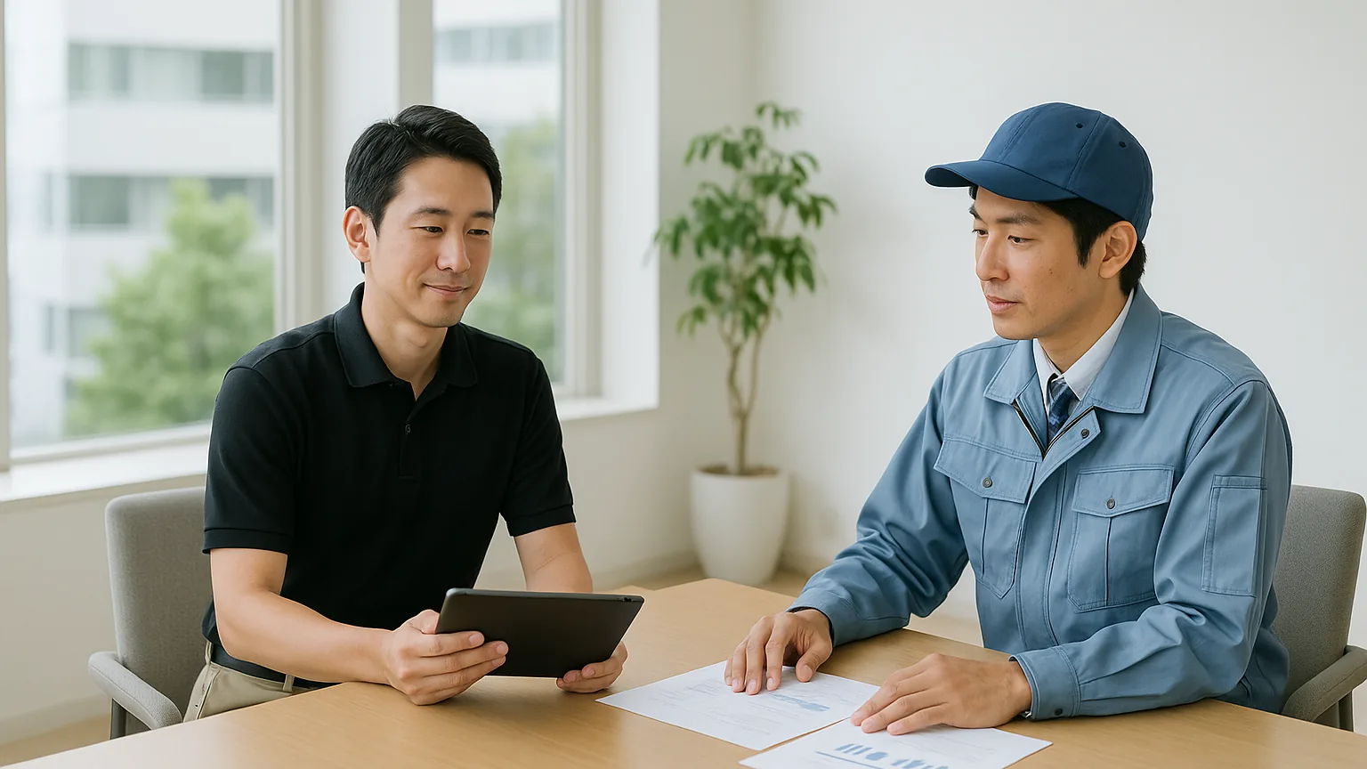 提携内容を確認する担当者同士(イメージ)