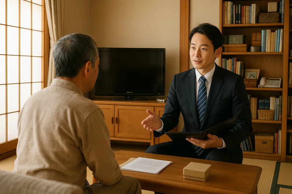 相続した実家での家財相談（イメージ）