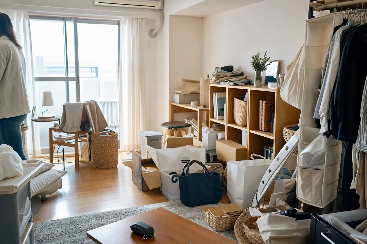 物が多くなった部屋（イメージ）