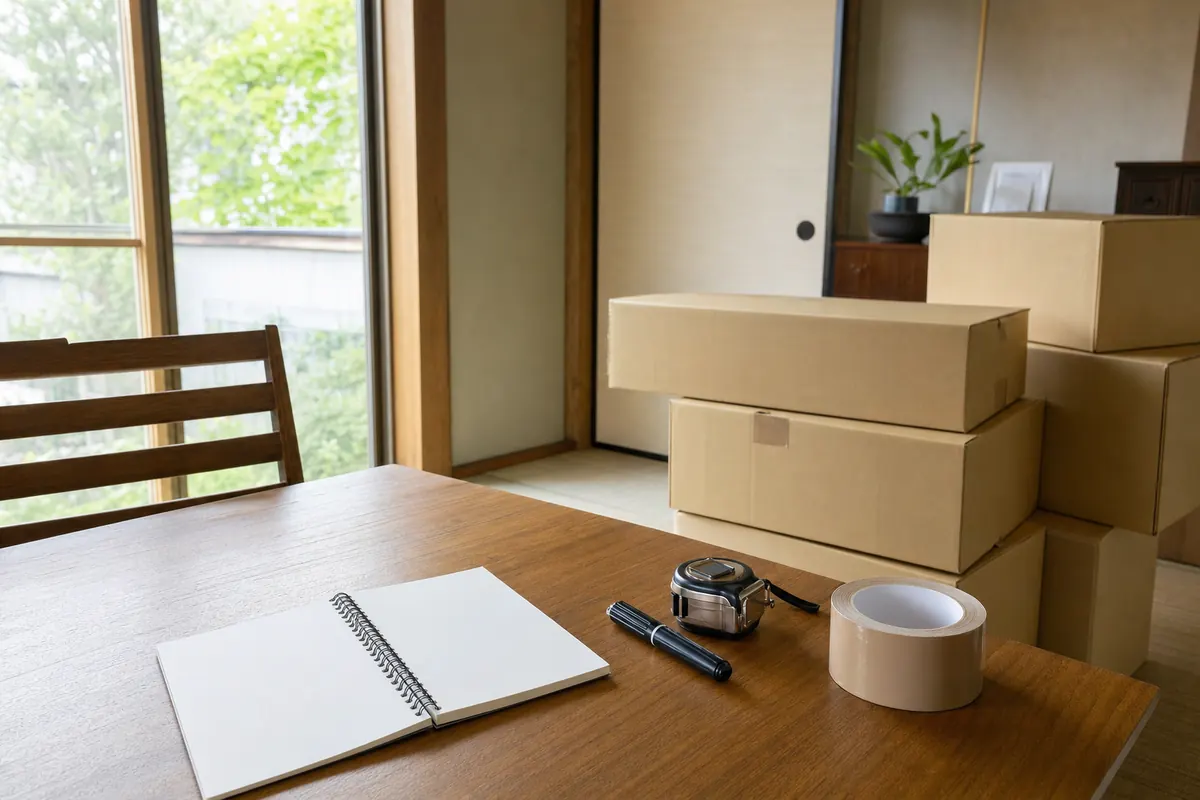 引越しの準備の道具(イメージ)