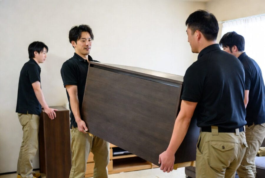 中央区の遺品整理作業の様子