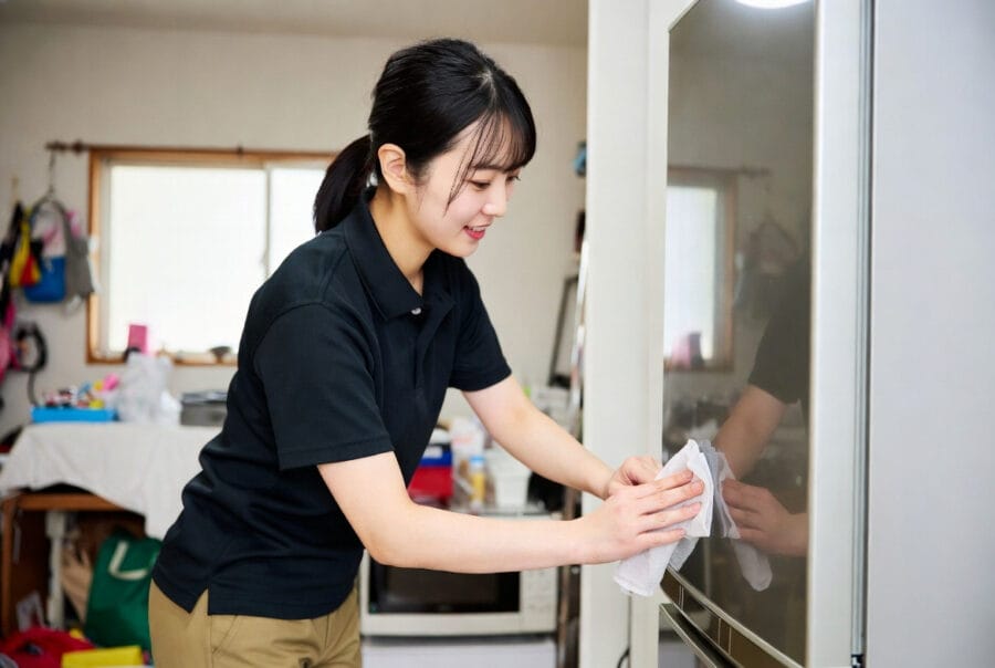 宮前区　スタッフによる商品掃除