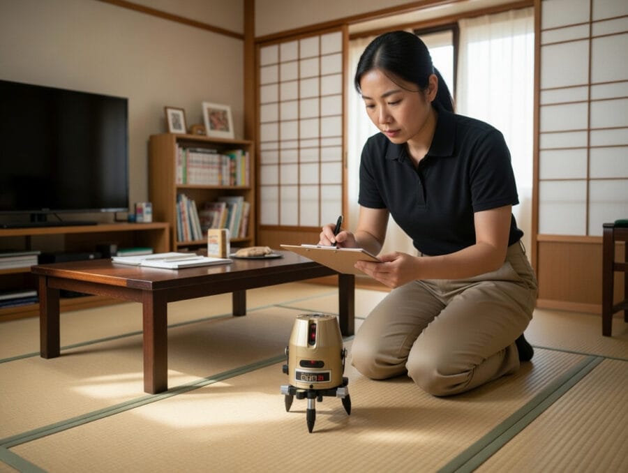 {商品名}を出張査定しているスタッフ