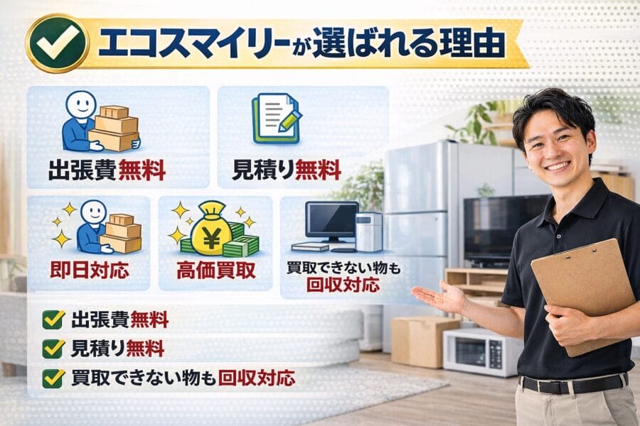 南区で不用品買取回収サービスが選ばれる理由 エコスマイリー