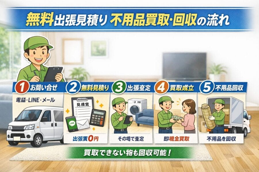 岩槻区で無料出張見積りを行う不用品買取回収サービス エコスマイリー