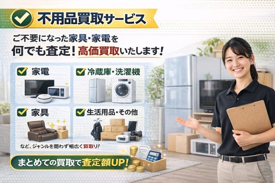 岩槻区で家具や家電などの不用品買取を行うリサイクルショップエコスマイリー