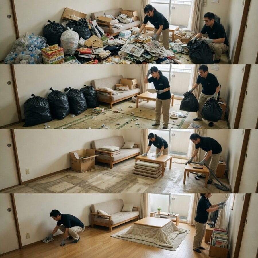 春日部市での遺品整理事例｜家具の中や収納内部まで確認しながら段階的に片付けたケース