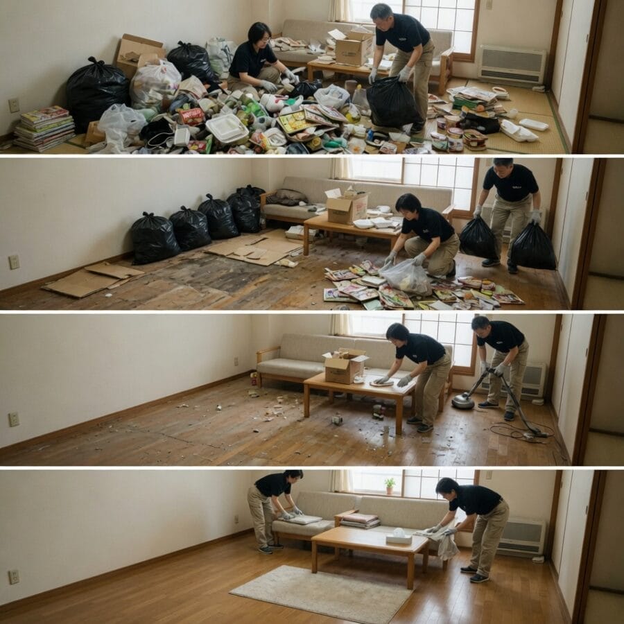 習志野市でゴミ屋敷整理をご依頼いただいた事例｜散乱した生活用品を整理しながら居住スペースを回復したケース