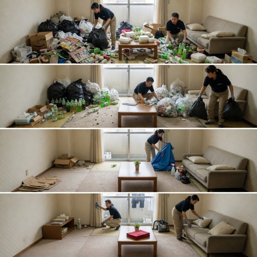 旭市の遺品整理実績｜ご遺族様だけでは進めにくかったお部屋を順序立てて整えたケース