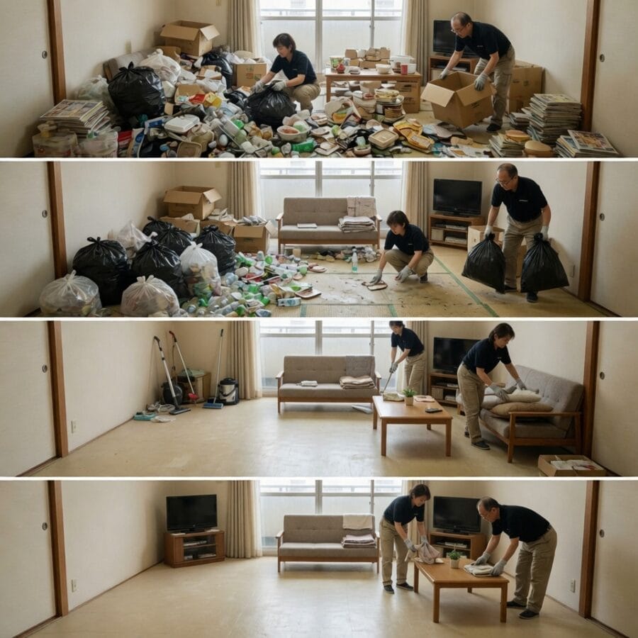 東金市での遺品整理事例｜家具の中や収納内部まで確認しながら段階的に片付けたケース